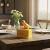 Ghwei Yellow Woodpecker Toothpick Dispenser, Cute Bird Toothpick Dispenser, Bird