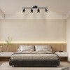 Lavendex LED 4 Light Track Lighting Kit, Black Ceiling Spotlights,