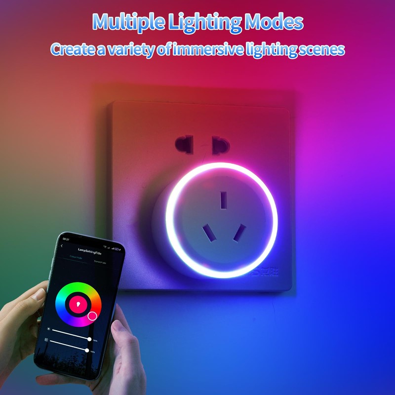 Smart Plug WiFi Socket with RGB Light Ring – 2