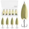 5pcs Fishing Spoon Lures Spinners Baits Hard Metal Jigs Spoon
