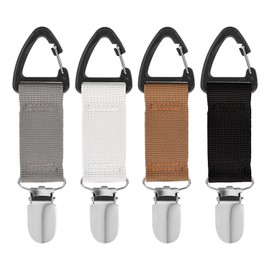 Mabor Hands-Free Hat Clip, 4pcs Hat Clips for Travel on Bag,Quick Access & Removal,Travel Accessories,Outdoor Travel Clip,Bags, Backpacks, Purses, Totes for Women Girls Beach Office