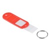 sourcing map Plastic Key Tags with Split Ring Keychain ID