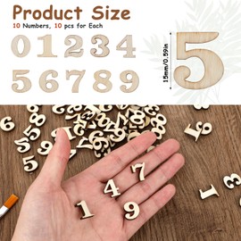 LXUEJIE Pack of 204 Wooden Letters and Wooden Numbers, 15 mm Letters Wooden A-Z Numbers Wooden 0-9 Wooden Letters Small Wooden Numbers for Crafts Wedding Display Home Festival Party Decor