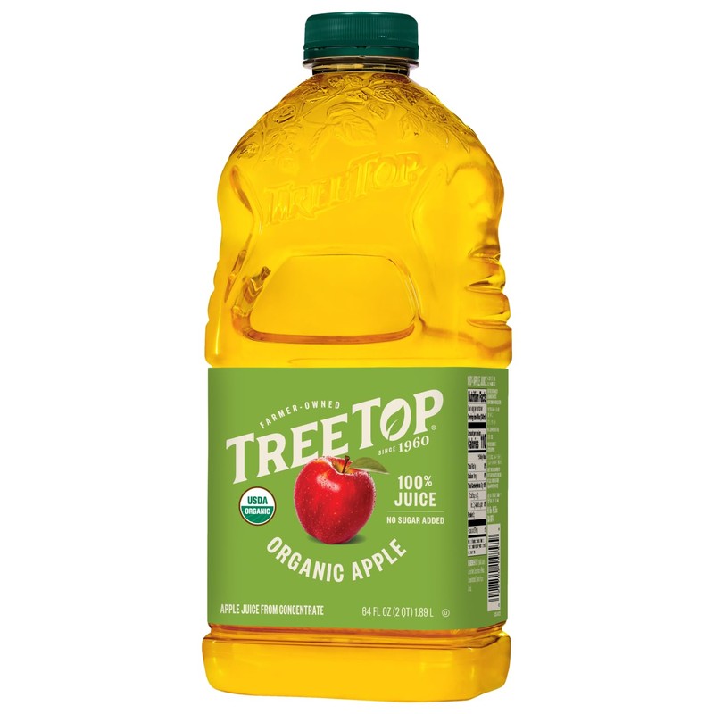 Tree Top Organic Apple Juice, 64 Fl Oz (Pack of