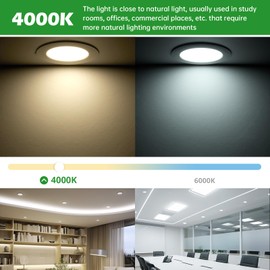 HOMEOW Set of 12 LED Recessed Spotlights 230 V 7 W, 700 Lumen Recessed Spotlights LED Flat, Neutral White 4000 K LED Spotlight, Diameter 118 mm, Cut-Out 95-105 mm, IP44 Waterproof for Bathroom,