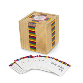 The Birthday Note Box – Colorful Wooden Box with Card Stock Notecards for Personalization – Great Birthday Card or Birthday Activity for Kids or Teens