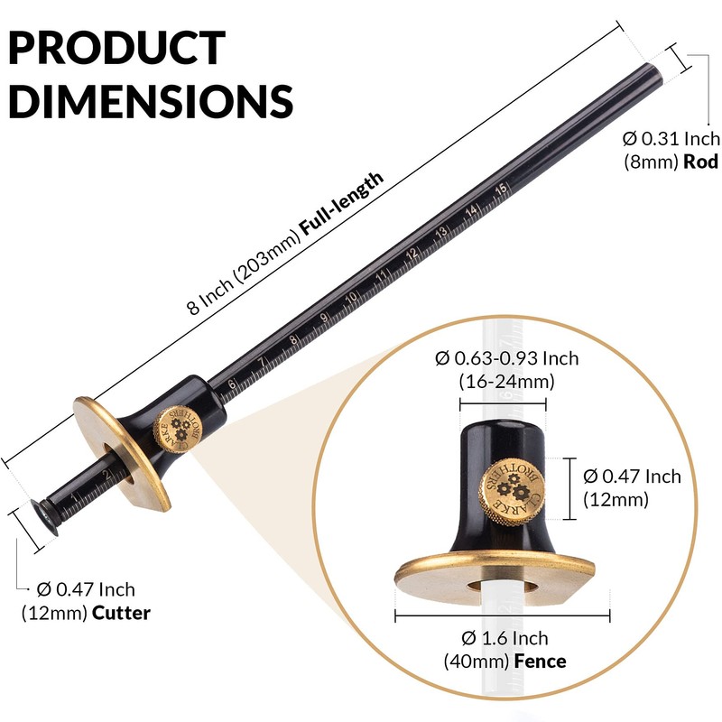 Clarke Brothers Wheel Marking Gauge - Woodworking Marking Scriber Kit