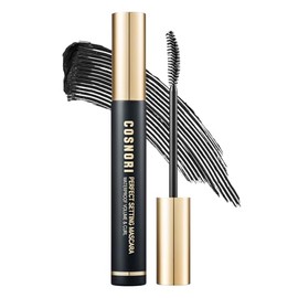 COSNORI Perfect Setting Waterproof Mascara Volume & Curl - Volumizing Mascara Black – Thicker, Voluminous Eyelashes – Waterproof, Smudge Proof, Clump 