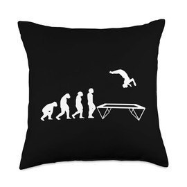 EVOLUTION TRAMPOLINE fitness sport gymnastics trampolining Throw Pillow