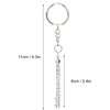 Flute Design Keyring Musical Instrument Ornament Silver Colour for Wallet,