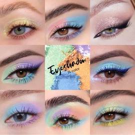 AMY'S DIARY 16-Color Purple Pink Blue Green Eye shadow Palette for Versatile Day-to-Night Looks – Blendable, Long-Lasting, and Highly Pigmented. Waterproof eyeshadow palatte for woman