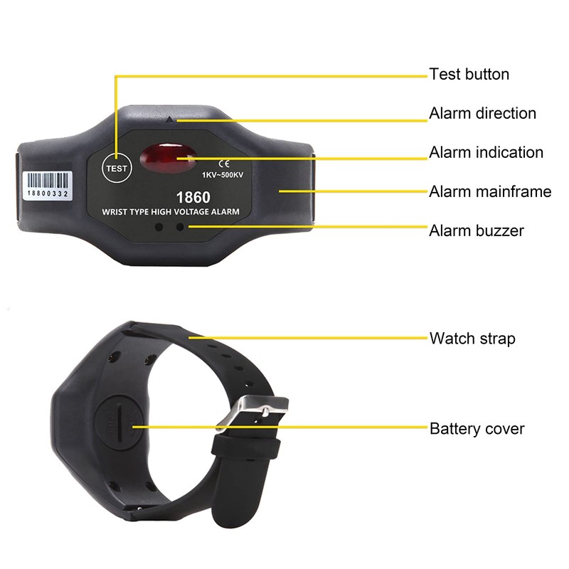 1KV-500KV High Voltage Detector, Auto Detection Function Wrist-Mounted High Voltage