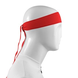AERO|TECH|DESIGNS | Rush Headband | Moisture Wicking Tie Sweatband | Unisex Adult | One Size | Red