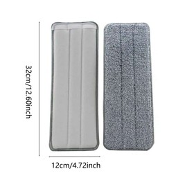 Mop Replacement Cloth Mop Pads Washable Wiper Replacement Cover Mop Microfibre Cleaning Pads Flat Mop Cleaning Pads for Home, Office, Hardwood, Marble, Tiles