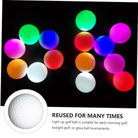 BESPORTBLE 1pc LED Ball Portable Lighted Outdoor Ball for Nighttime Golf Practice Strobing Effect for Easy Visibility Durable Design for Use Random Color