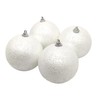 DARO DEKO Christmas Baubles with Glitter Diameter 8 cm Pack