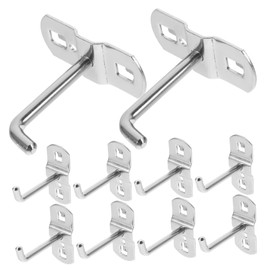 LALADEFIEE Peg Square Hooks 12 Pack Square Hole Pegboard Hook for Supermarket Exhibition Display Easy Installation Suitable for Square Tube