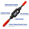 Mesee Adjustable Tap Wrench Plastic Dipped Handle Thread Tap Holder