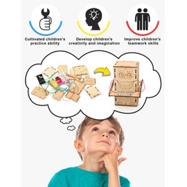 Poraxy 4 Set STEM Kits for Kids Ages 8-10 10-12, Toys for Ages 8-13, Music Box, Robot 3D Puzzle Educational Science Building Projects Crafts, Birthday Gifts for Boys Girls 7 8 9 10 11 12 13 Year Old