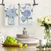 Artoid Mode Hydrangea Vase Butterfly Spring Kitchen Towels Dish Towels,
