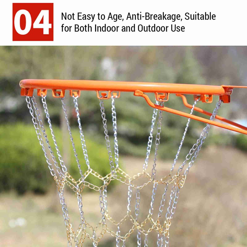 Heavy Duty Basketball Chain Net Replacement Galvanized Iron Basket Net