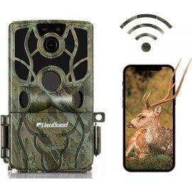 USOGOOD WiFi Trail Camera 4K 48MP Game Cameras with No Glow Infrared Night Vision IP66