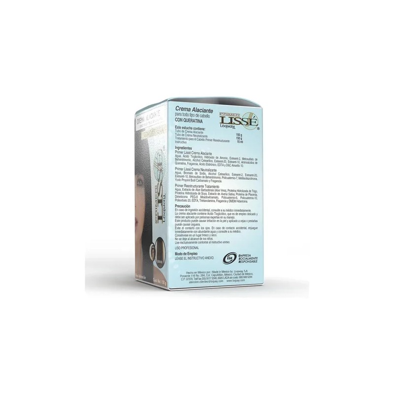 Lissé Loquay Crema Alaciante Permanente Cabello Con Queratina Sin Formol