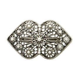 Alpenflüstern Lissy Costume Blouse Brooch, Antique Silver Colour, API077