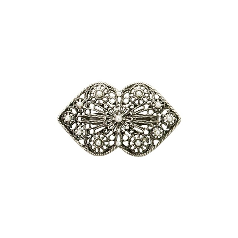 Alpenflüstern Lissy Costume Blouse Brooch, Antique Silver Colour, API077
