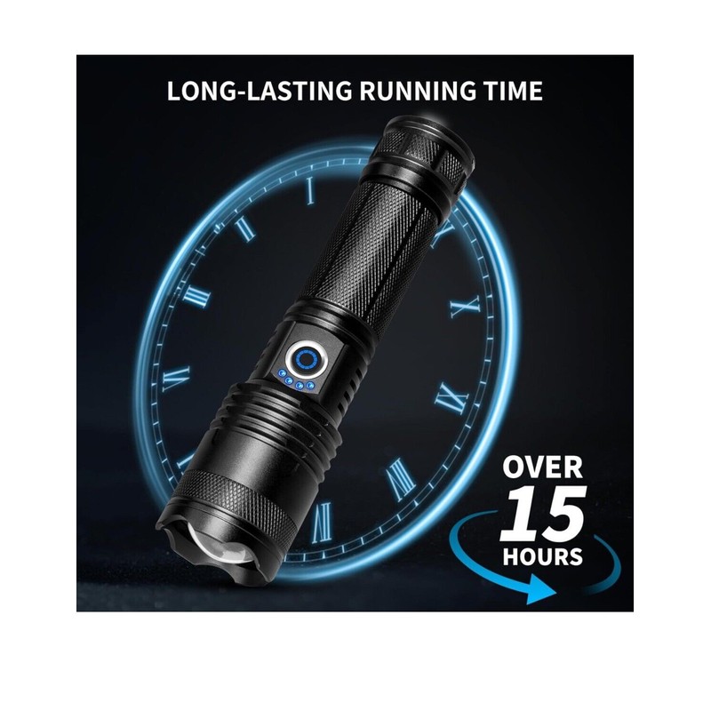 LBE Rechargeable LED Flashlights High Lumens, 900,000 Lumens Super Bright