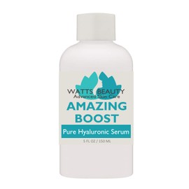 Watts Beauty Amazing Boost Hyaluronic Serum for Volumes of Moisture to Give Your Skin a Voluminous Boost While Taking Your Skin Care Routine to the Next Level - Smoothing Face Moisturizer (5 Ounce)