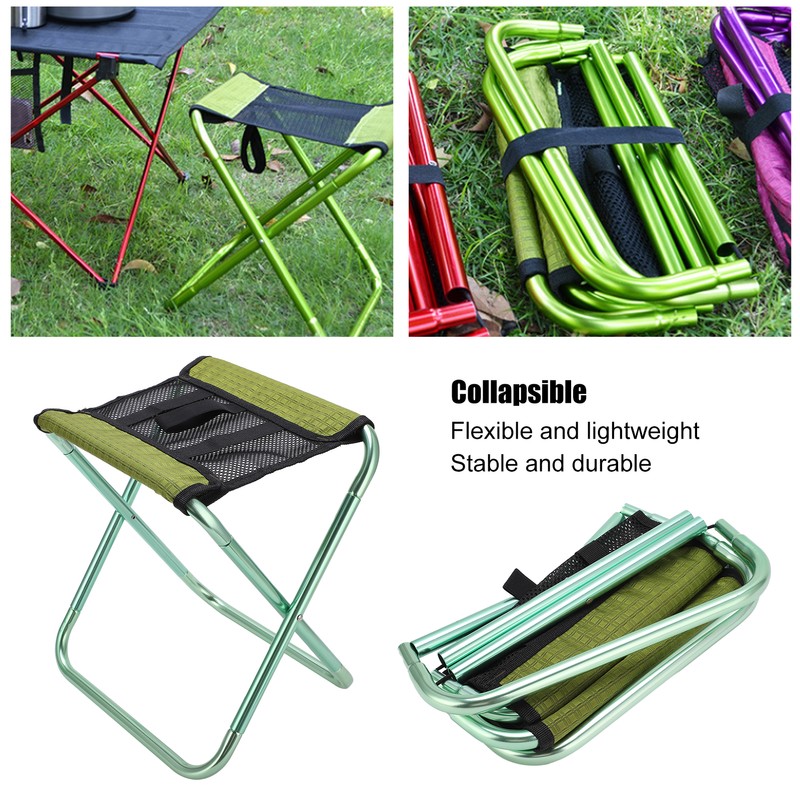 Foldable Chair Flexible Lightweight Breathable Portable Stool for Mountaineering Camping