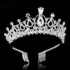 Frcolor Bridal Crystal Headband Crown Tiara with Comb for Wedding