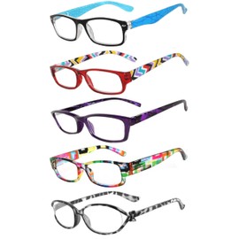 OWL Womens Reading Glasses 5 Pack, Assorted Colorful Pattern Corrective Readers 2.75