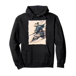 Samurai Mouse Art - Ukiyo-e Warrior Pullover Hoodie