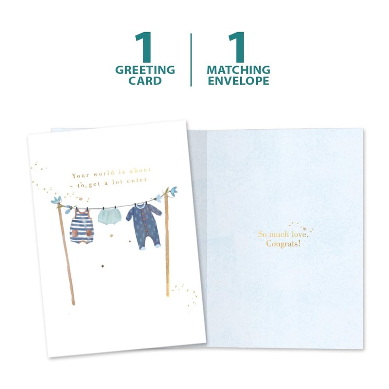 Tree-Free Greetings - New Baby Boy Greeting Card - Artful