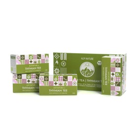 Organic Thyme Tea by Alpi Nature, 80 Thyme Tea Bags, 80g 2.8 oz, Pack of 4 x 20 Tea Bags of 1g each, Dried Thyme for Preparing Herbal Tea and Thyme Tea