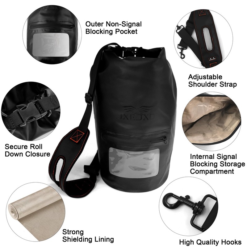 JXE JXO 15L Waterproof Faraday Dry Bag for Electronic Device