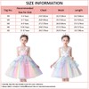 HIHCBF Girls Unicorn Costume Pageant Princess Party Tutu Dress Rainbow