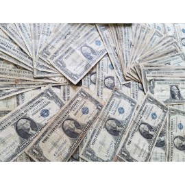 ONE (1) Well Circulated $1 Silver Certificates Note 1935 1957 - Old US Currency