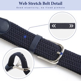 Kajeer Kids Belts for Boys Belt Girls - 2PCS Woven Elastic Golf Baseball Belt Braided Stretch Belt for Casual School Uniform