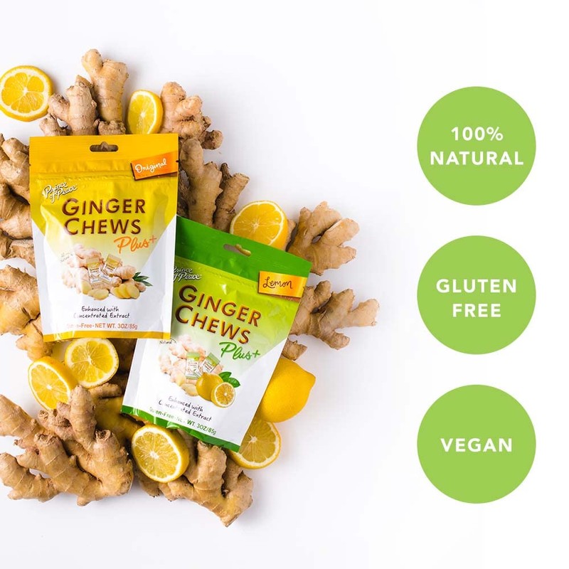 Prince of Peace Ginger Chew Plus+ with Lemon, 3 oz.