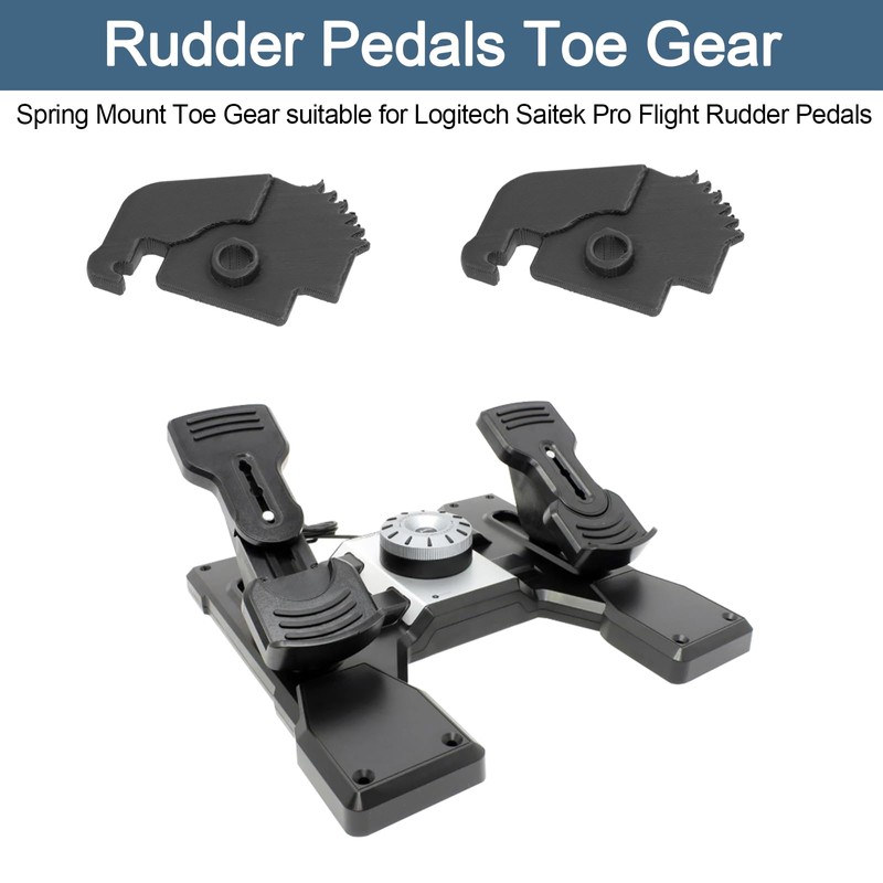 Spring Mount Toe Gear Replacement Stringk/Pro Flight Rudder Pedals Pedals