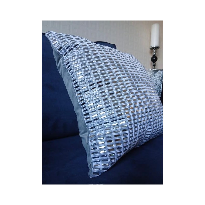 Pearls Embedded Throw Pillow Covers with Rhinestone Crystal Glass Luxurious