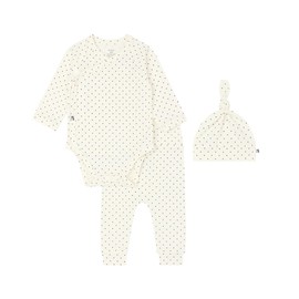 Konny Newborn Bodysuit & Leggings & Hat Set, Infant Clothing Soft and Cozy Stylish Comfort Baby Essentials -Navy Dot