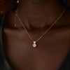 STORYJEWELLERY Cubic Zirconia Necklace, 18K Gold Plated Necklaces, Simple Sterling