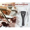 4/3 Violin Kits Set, 3 in 1 Ebony Tailpiece with