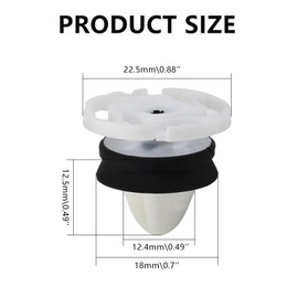 Wjelet 20 Pcs Car Accessories Interiors, 7703077476 Interior Door Trim Panel Card Retainer Clips Compatible with Peugeot Renault Citroen White 9345ZN 1007928