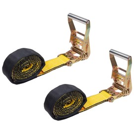 Mytee Products 2 Pack 2" x 66" Underlift Tie-Down Straps w/Ratchet Handle & Durable Cordura Sleeves, 21,000 lbs Break Strength Secure Strapping for Tow Trucks, Wreckers & Vehicle Recovery