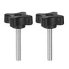 sourcing map 2pcs Star Clamping Knobs M6 x 40mm Metric